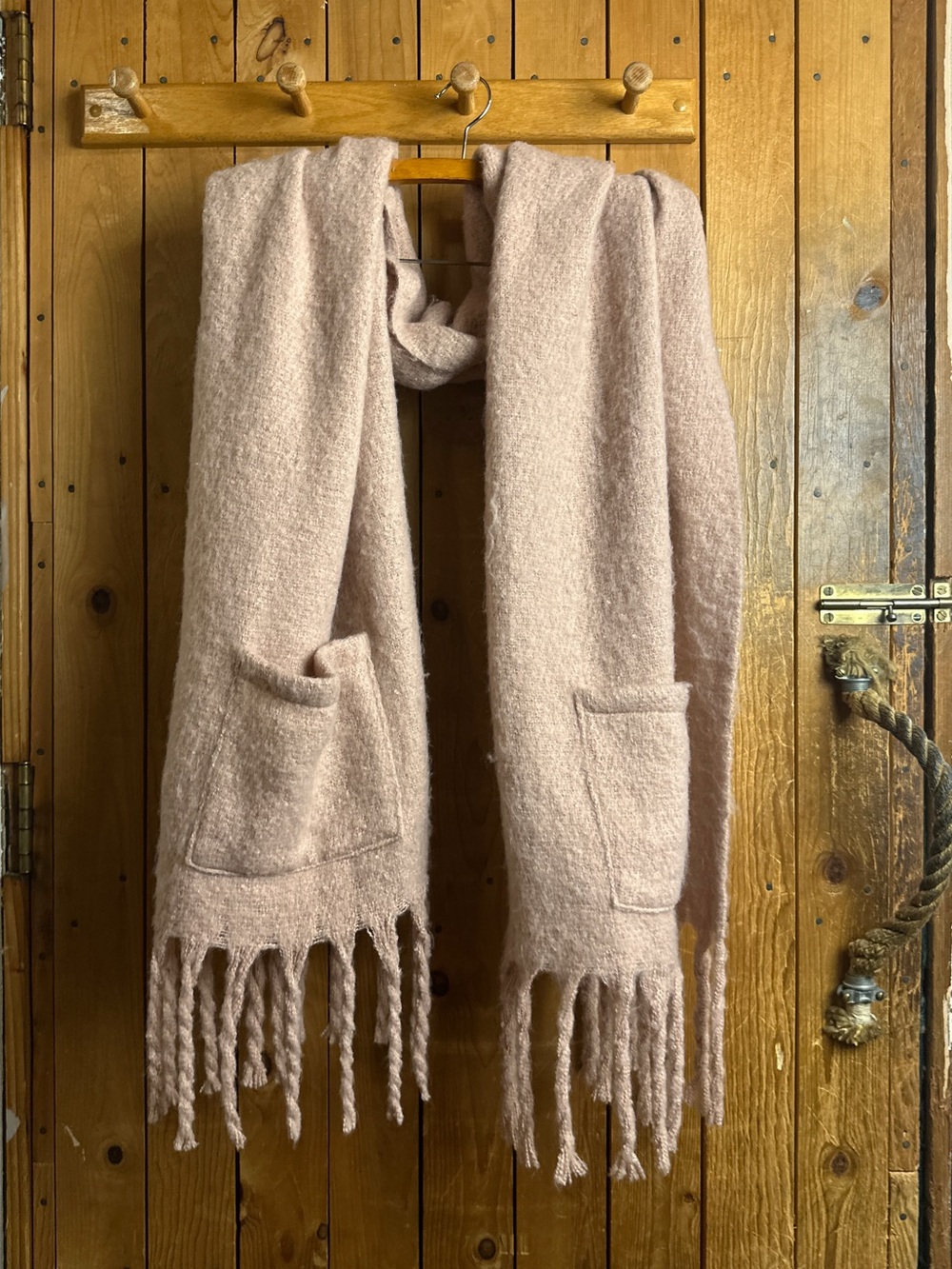 Steve Madden Blush Scarf with Pockets